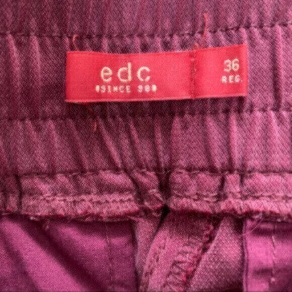 NWOT Esprit Burgundy Drawstring Joggers - Picture 11 of 13